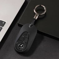 Mercedes Benz C E S A Class CLA SLA GLA GLB GLC EQE EQS Matte Black Hard Key Cover Car Key Remote Co
