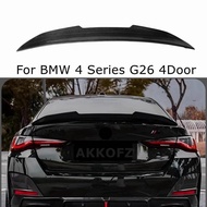 For BMW 4 Series G26 4Door  PSM Style Carbon fiber Rear Spoiler Trunk wing 2021-2024 430 440 Carbon 