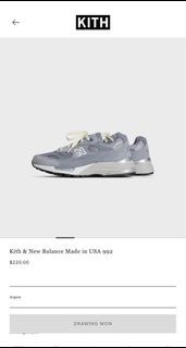 Kith x New Balance 992 灰