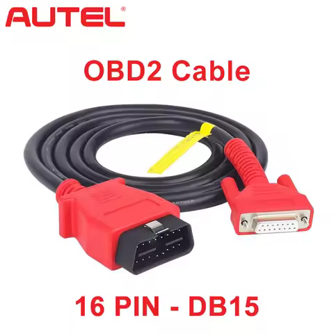 Autel OBD Cable 16 Pin Main Test Cable DB15 Female Connector For MK808 / MP808 / MK900 / MS906, Orig