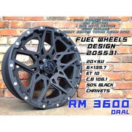 NEW RIM 20 FUEL DESIGN 6X139.7 ranger hilux revo fortuner triton dmax colorado