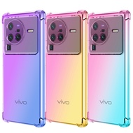 For Vivo X70 Pro Plus X80 Pro X60 Pro Plus Shockproof Gradient Case Clear Soft TPU Phone Case