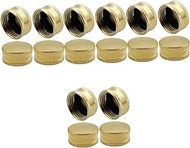 16 pcs Caps Connector Spigot Thread/Female Garden Golden Hose Cap Brass Stoppers Stopper Supplies Fittings End