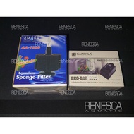 MESIN Complete Package Kandila ECO 888 + Amara AA 1330 Biofoam Filter - Air Oxygen Aerator Machine w