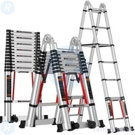 Aluminum Alloy Thickened Straight Ladder Portable Folding Trestle Ladder Lifting Engineering Ladder Household Ladder Telescopic Ladder VUWS