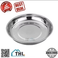 Stainless Steel Plate Dish Plate Soup Plate GRADE 304 Round Plate PINGGAN