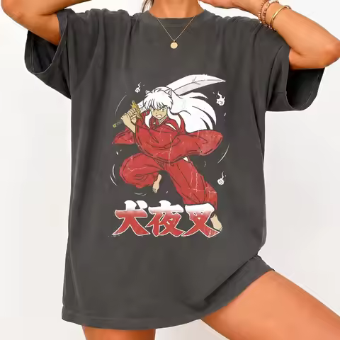 Inuyasha Vintage T Shirt, 90s Anime Tee, Feudal Japan Anime Graphic Shirt, Retro Anime Tee