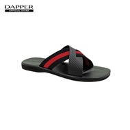 DAPPER รองเท้าแตะ Carbon Fiber with Colorblock Strap Cross Sandals สีดำ