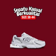 Men's and Women's Running Shoes White Navy Indigo 530