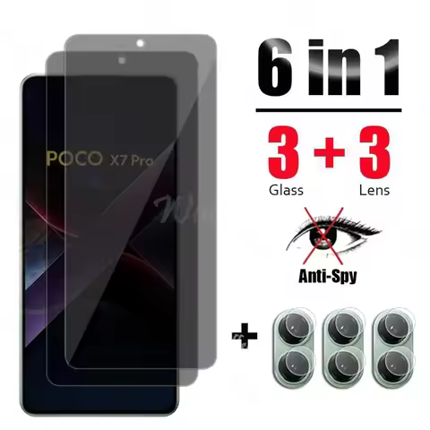 Anti Spy Screen Protector For Xiaomi POCO X7 Pro Glass POCO X7 Pro Glass Privacy Peep Film POCO X7 P