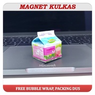 SMALL GREENFIELD MINIATURE MILK FRIDGE MAGNET