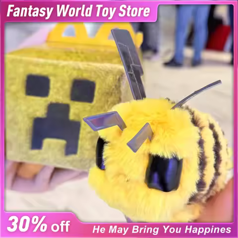 In Stock Minecraft Anime Game Peripheral Kawaii Bee Bag Pendants Collection Schoolbag Decoration Orn