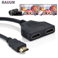 【Ready Stock】 HDMI Splitter 1 Input Male to 2 Output Female Port Cable Adapter Converter 1080P For g