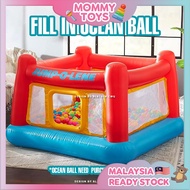 Intex IT 48260 Jump-O-Lene Inflatable Trampoline Playhouse Jumping Ball Pit 3-6 Years Old Tempat Lom