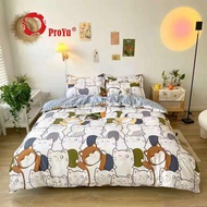 ◐□✹"PROYU" 100% cotton Cadar 7 in 1 High Quality Fitted Bedsheet With Comforter (Queen/King)