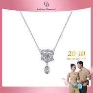 Dây chuyền nữ kim cương Moissanite 0.8 Carat Caterina Diamond Rose Silver Necklace DN061WH