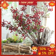 GORGEOUS~Artificial Cherry Berry Flower Christmas Fruit Bean Red Home Bedroom Gift Office