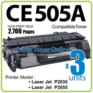 3x Compatible to H* CE505A CE 505A H*05A 05A H*05A H* Laserjet P2030 P2035 P2035n P2050 P2055 P2055d