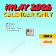3 Inch Inlay Calendar 2026 (Lunar) / Isi Kalendar / Wall Calendar Inlay / Isi Kalendar Dinding 2026