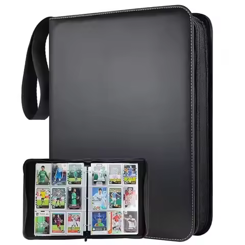 Sports Card Holder 4/9 Pockets Premium Zip Trading Card Case Collector's Card Holder Can Be Used To 