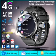 4G LTE Smartwatch 1.39" GPS Dual Camera Wifi SIM NFC Rugged 128G-ROM Google Play APP Download IP67 M