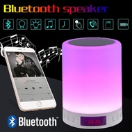 LED Alarm Clock with Wireless Bluetooth Speaker Touch Sensor LED Bedside Lamp