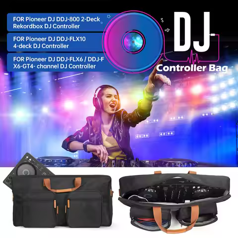 Portable DJ Turntables Protective Case Carrying Storage Bags with Sholder Strap for Pioneer DJ DDJ-8