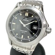 OMEGA海馬系列 120 2511.50 不鏽鋼石英腕錶，黑色錶盤，適合男士