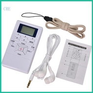 CRE Portable Mini Digital Stereo LCD Frequency Modulation Digital Signal FM Radio