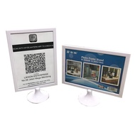 A4 White Photo Frame Stand / Advertisement Frame / Table Stand