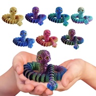 Simulated Eye 3D Printed Snake Sparkling Laser 3D Printed Diceratops Snake Flexible Rotatable 3D Art