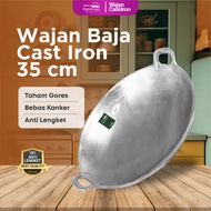 Pre-Seasoned 14-Piece (35cm) thick cast steel frying pan cast iron Wok/ cast iron frying pan/ cast i