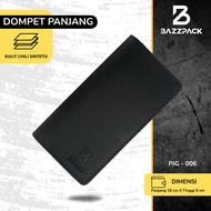 HITAM Bazzpack Long Wallet Simple Men's Wallet Synthetic Chili Leather Black PDK 006 Original Bazzpa