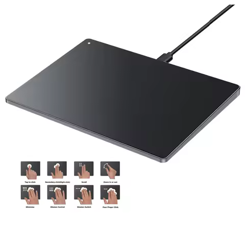 Trackpad: Wired, USB-C, Aluminum Mouse Pad Works with Windows 10/11