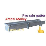 ARENSI MARLEY F300 PVC RAIN GUTTER(GREY) 1ft