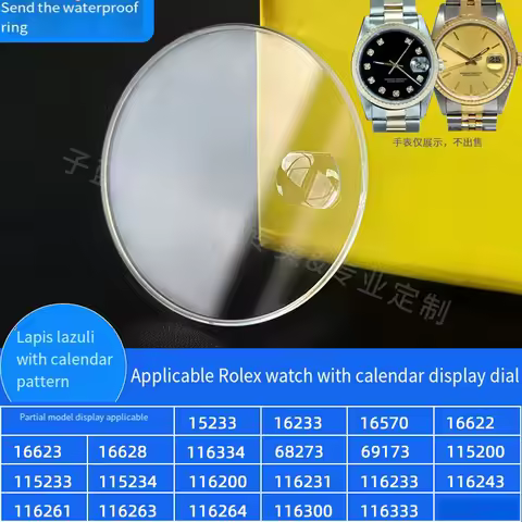 Sapphire Watch Crystal For Rolex Submariner Datejust 16233 116200 116233 116333 116334 Replacement G