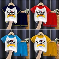 Asher Kids - DAILY CLOTHES SET FOR BOYS AND GIRLS WITH BABY BUS KIKI AND MIU MOTIFS | KIMONO T-SHIRT