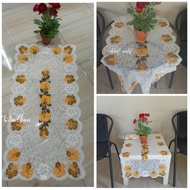 SQUARE GUEST TABLE CLOTH / SHABBY TABLE CLOTH / SQUARE TABLE CLOTH / embossed MOTIF/ D