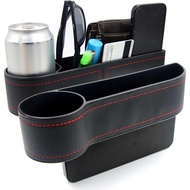 2 Pcs Car Seat Gap Filler - Leather Car Seat Crevice Storage Box with Adhesive Foam Pads, Car Gap Fi