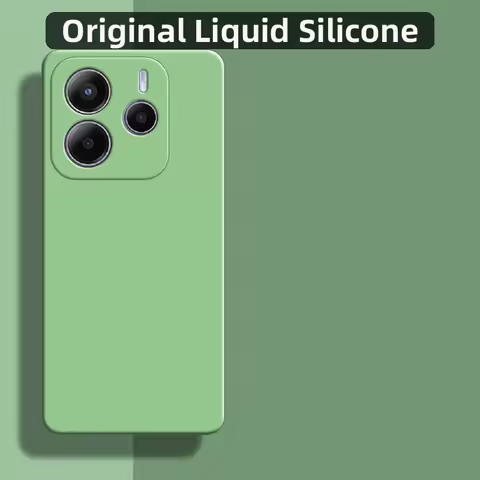 For Redmi Note 14 Case For Redmi Note 14 4G 5G Global Cover Original Liquid Silicone Rubber Shockpro