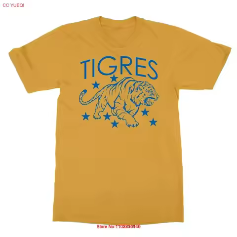 Tigres Mexico Liga MX UANL Nuevo Leon Men's T Shirt vintage Washed Casual Breathable Soft homme grap