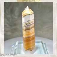 ORANGE CALCITE TOWER*HIGH QUALITY*[E76]MEXICO-Remove Negative Energy, Increase Fertility, Powerful A