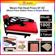 READY ADA Mesin Press Sablon Kaos 60x40 U-Shape High Pressure SF-02 untuk Kaos, Bag, Puzzle, Plat Al