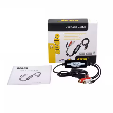 USB 2.0 Audio Capture Card Recorder Vinyl Turntable LP Cassette To CD / MP3 WMA WAV OGG Converter Ed