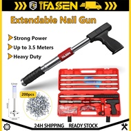 IFASEN Telescopic Manual Steel Nail Gun 3.2M Extension Rod 8.5mm Nozzle Double Silencer Concrete Fas