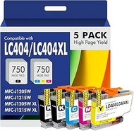 LC404 MFC-J1205W Ink Cartridges High Yields Compatible for Brother Printer LC404XL LC 404 XL Ink for