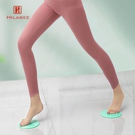 HILABEE 2 Pieces Exercise Sliders Portable Lightweight Use on Hard and Carpeted Floors Core Sliders 