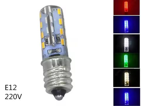 220V E12 LED red white warm E12 220V blue bulb lighting bulb E12 green 220v silica gel bulb 3014-32s