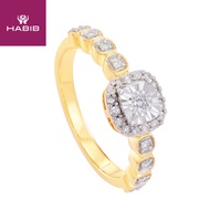 HABIB Halo Diamond Ring in 375/9K Yellow Gold 264840922(YG)