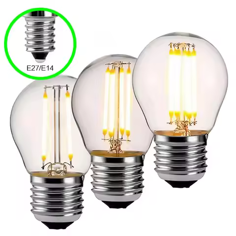 STONEGO E27 E14 Retro LED Filament Bulb 220v Vintage Candle Glass Bulb 2W/4W/6W
